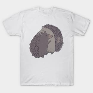 Cute watercolor hedgehog love hedgehugs watercolour watercolour hedgehugs T-Shirt